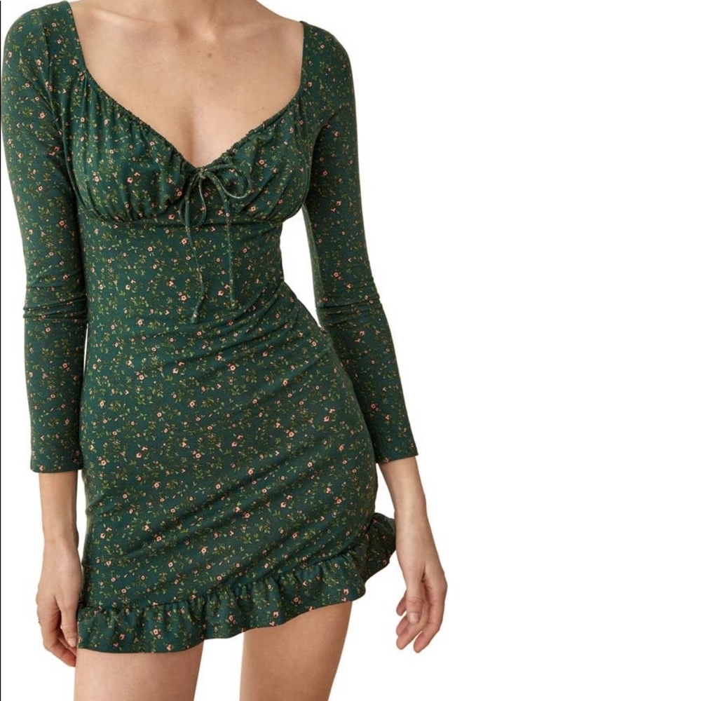 Reformation anjeline long sleeve dress size large 💚NWT